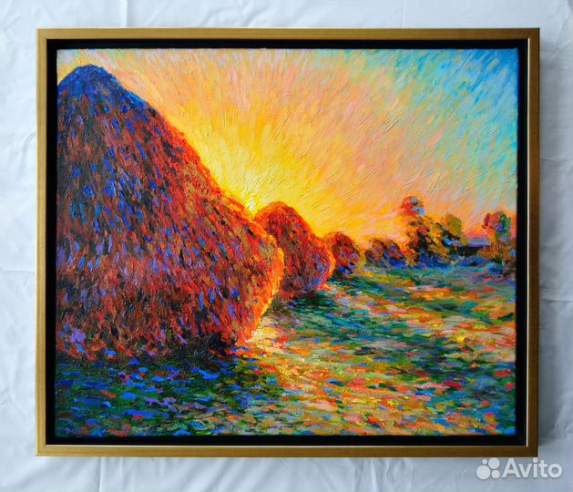 Картина маслом К. Моне Стога сена копия