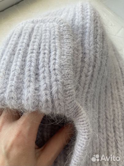 Шапка ушанка вязаная