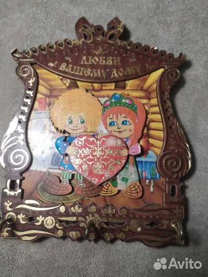 Ключница ручной работы, на 3 крючка