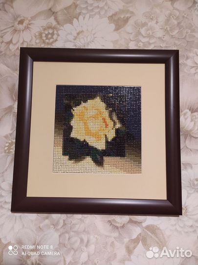 Картина из алмазной мозаики розы и мак