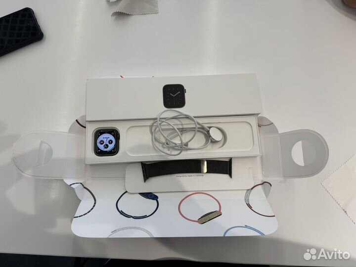 Часы apple watch 6 44mm stainless steel graphite