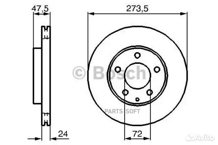 Bosch 0986479034 Тормозной диск
