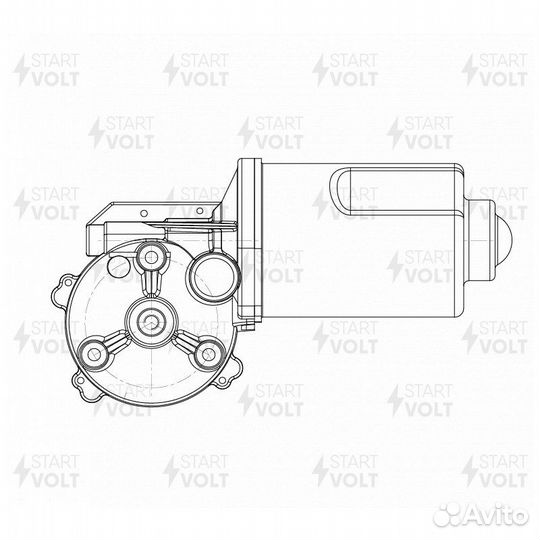 Моторедуктор стеклооч. для а / м opel corsa c (00) (перед.) (vwf 0557)
