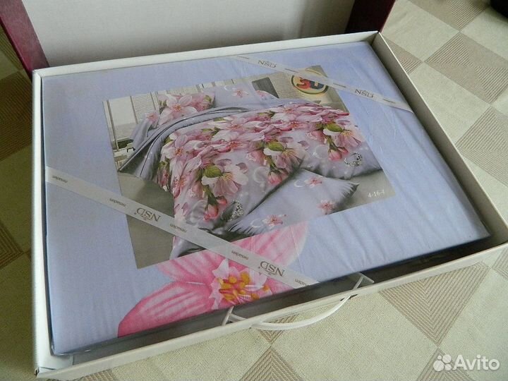 Семейный комплект постельного белья Сатин Хлопок