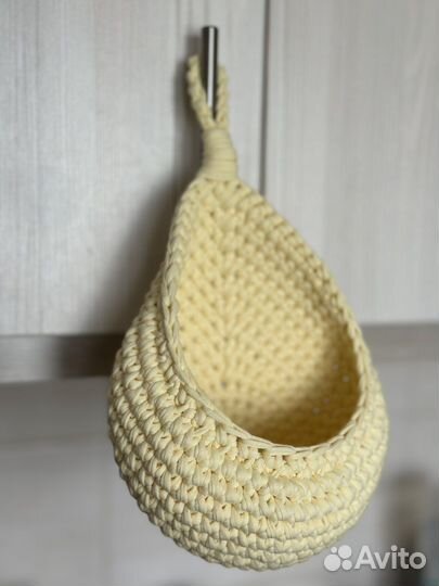 Корзина вязаная интерьерная