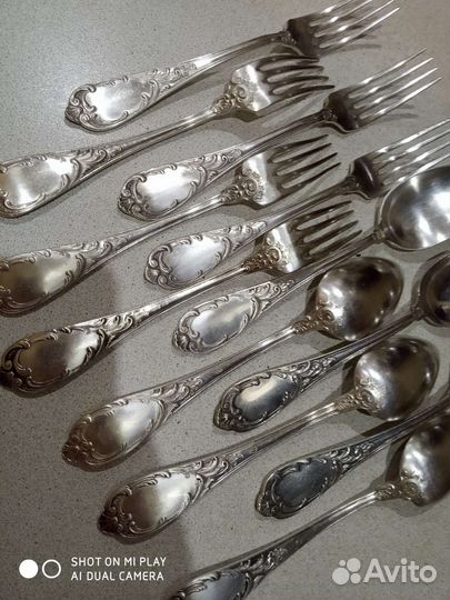 Набор столовых приборов мельхиор СССР