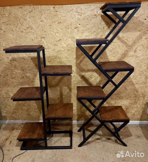 Подставка для цветов в стиле лофт