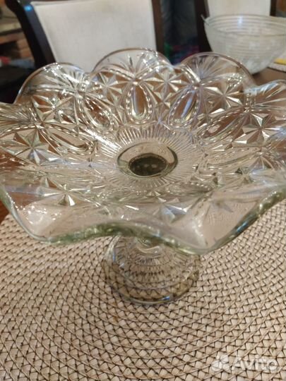 Ваза для фруктов антикварная Мальцов