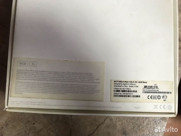 Планшет Apple iPad 2 - 3G