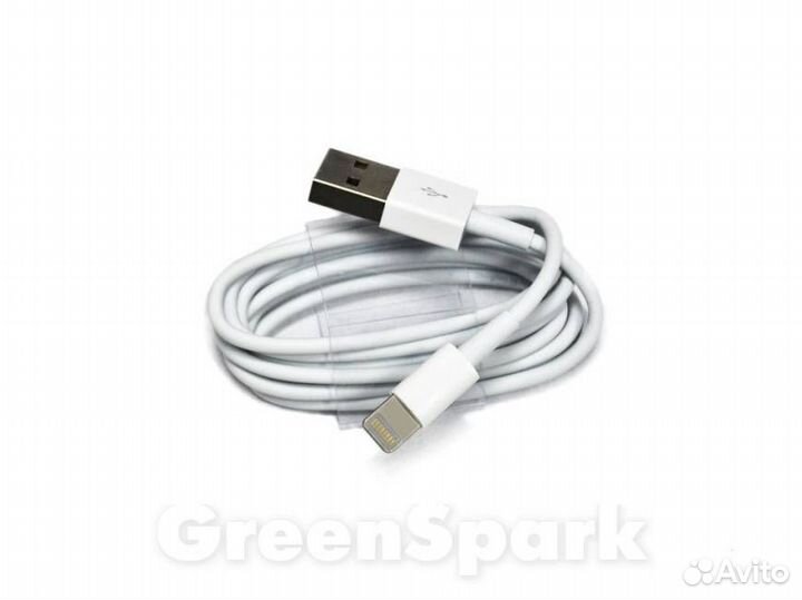 Кабель USB для iPhone Lightning 8 pin 1м белый AA