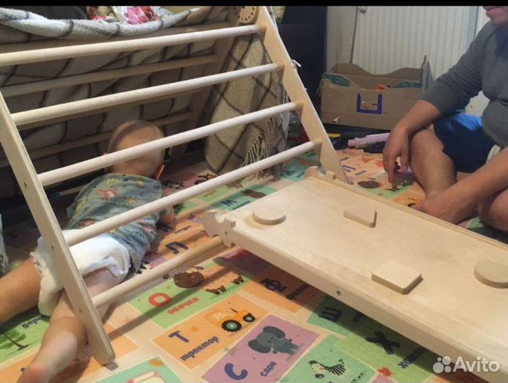 Треугольник Пиклера 2-х секц.с горкой-скалодромом