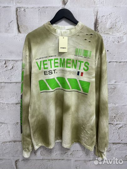 Лонгслив vetements hi speed (тренд 2025)