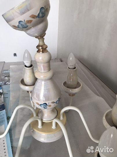 Люстра СССР фарфоровая
