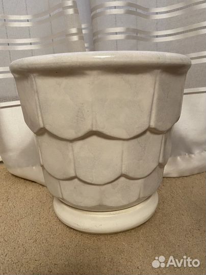 Керамический цветочный горшок напольный б/у