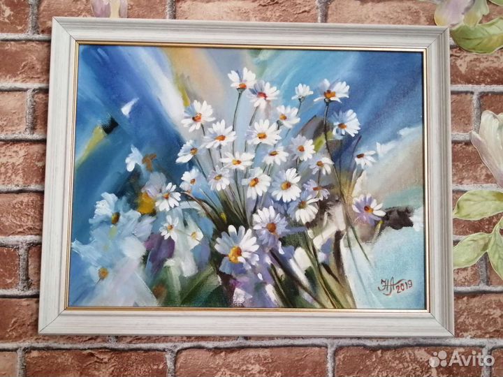 Картина маслом на холсте цветы