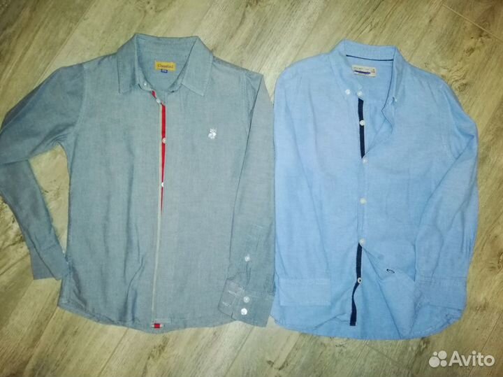 Две стильные рубашки р. 128, майки