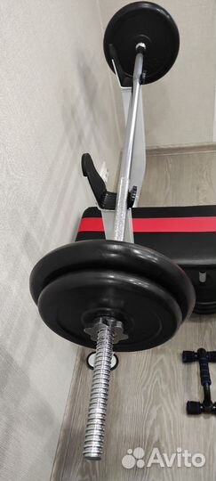 Скамья для Жима+Штанга+Гантели+Упоры