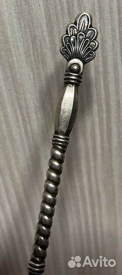 Ложка столовая серебро 875 проба эмаль СССР