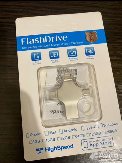 USB флеш-накопитель FlashDrive 128 гб для iPhone