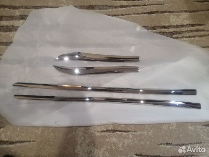 Боковые нижние хром молдинги Lexus NX II 2021-2023