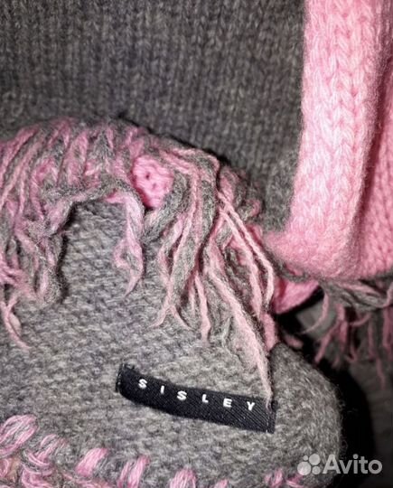 Sisley новый комплект шарф+берет. Италия