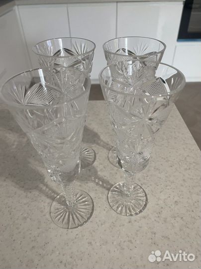 Хрустальные фужеры гусь хрустальный СССР