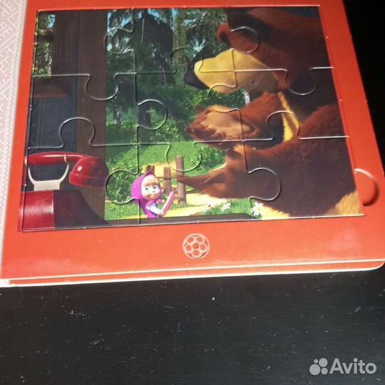Маша и медведь, книжка- мозаика с пазлами