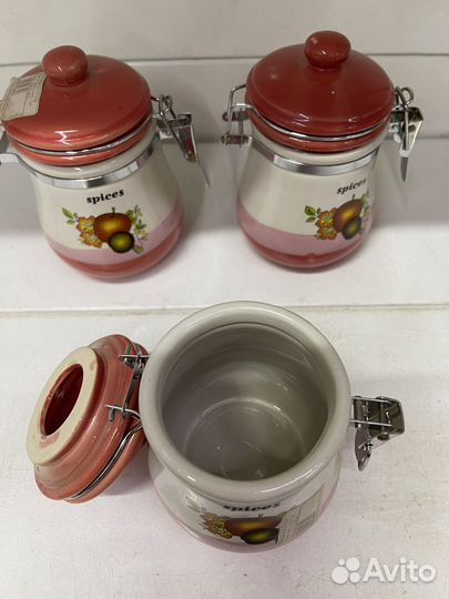 Банка керамическая с клипсом