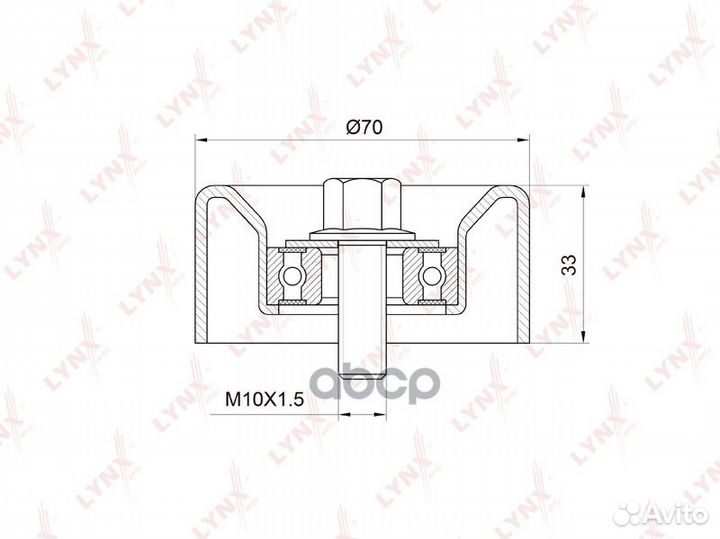 Ролик натяжной приводного ремня PB5032 lynxauto