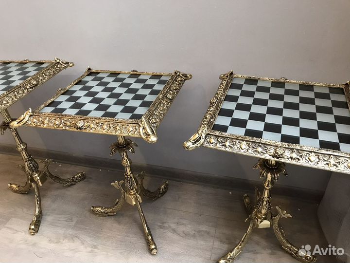 Шахматный столик из бронзы