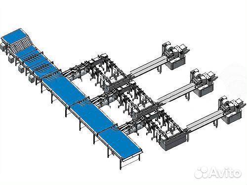 Линия автомат. подачи и упаковки сэндвич печенья
