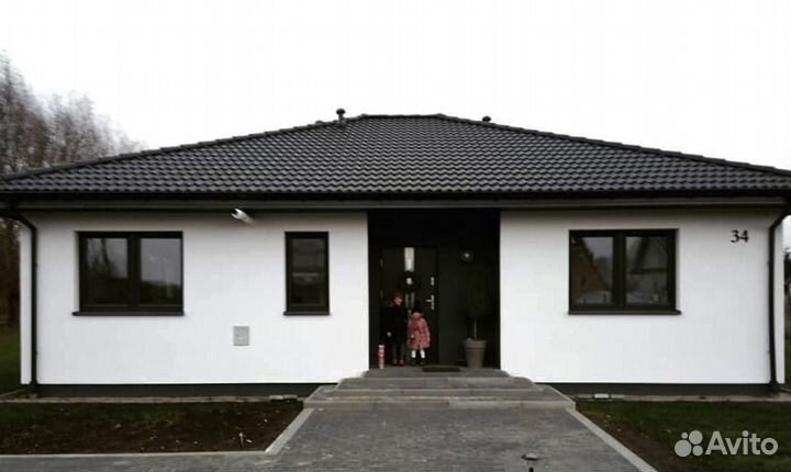 Готовый проект дома 100кв.м газобетонный блок