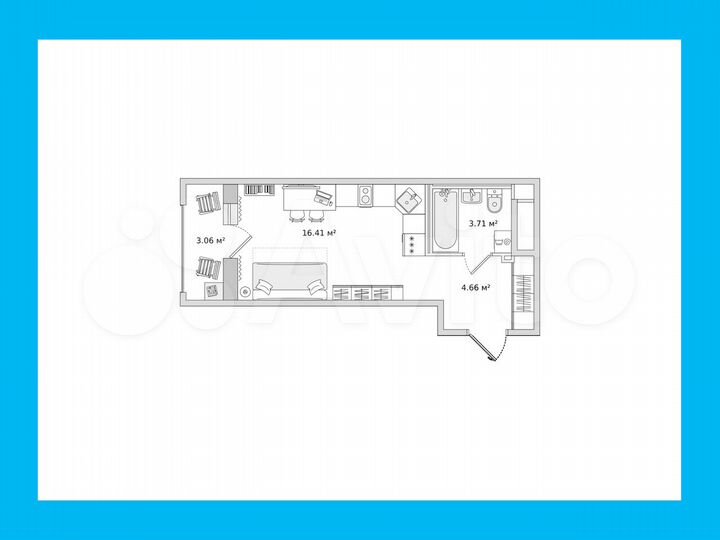 Квартира-студия, 27,9 м², 17/23 эт.