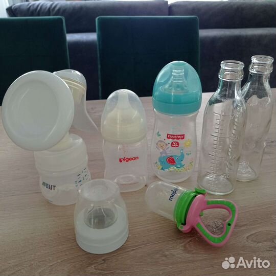 Молокоотсос Avent+бутылочки