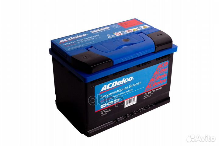 Аккумулятор ACDelco 66 А/ч прямая L+ 278x175x19