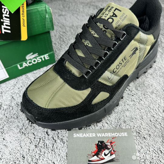 Кроссовки Lacoste термо зеленые