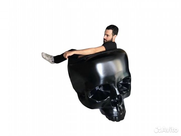 Современная скульптура Кресло череп 120 см