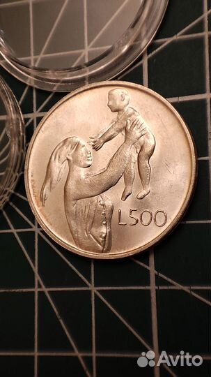 Монета 500 лир Сан-Марино 1972 год серебро