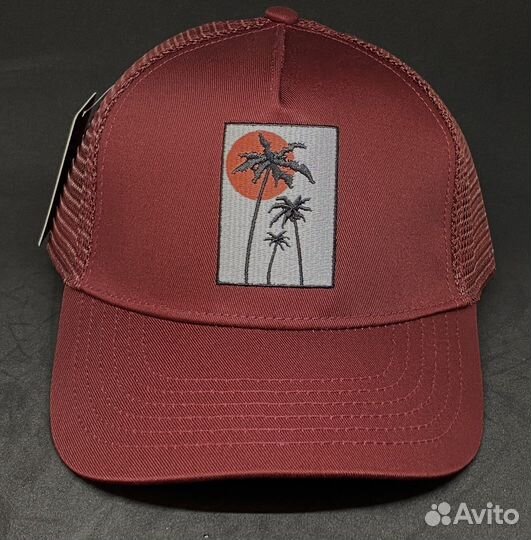 Бейсболка бордовый