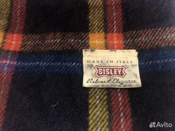 Sisley Итальянский Клетчатый Шарф