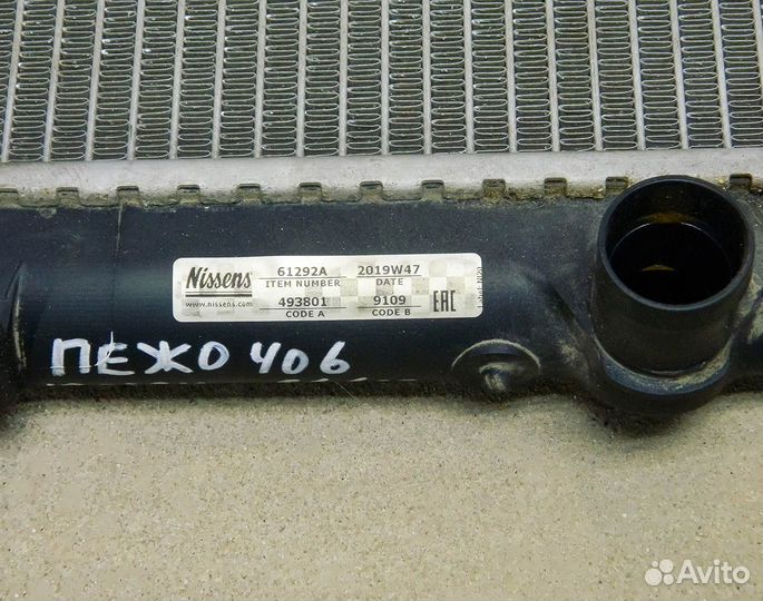 Радиатор охлаждения Peugeot 406 2.0 АКПП (Nissens)