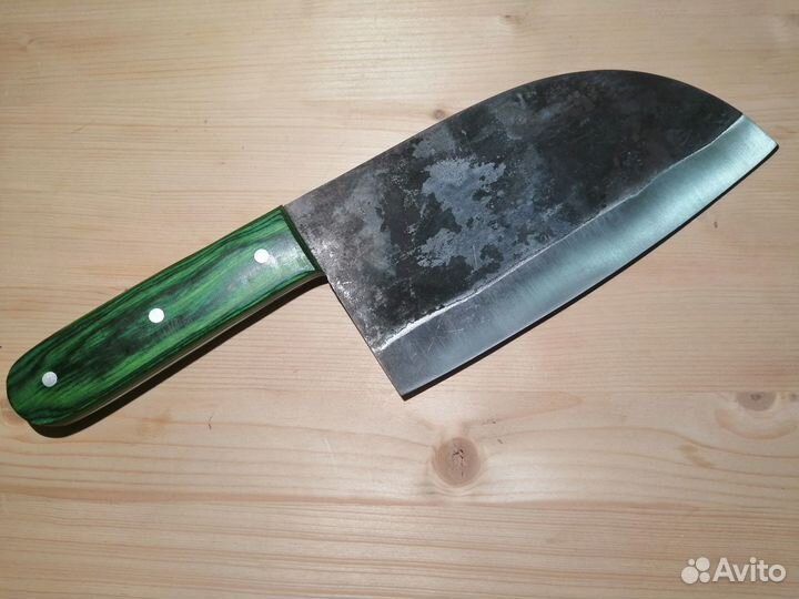 Кованный кухонный топорик дамасская сталь из США