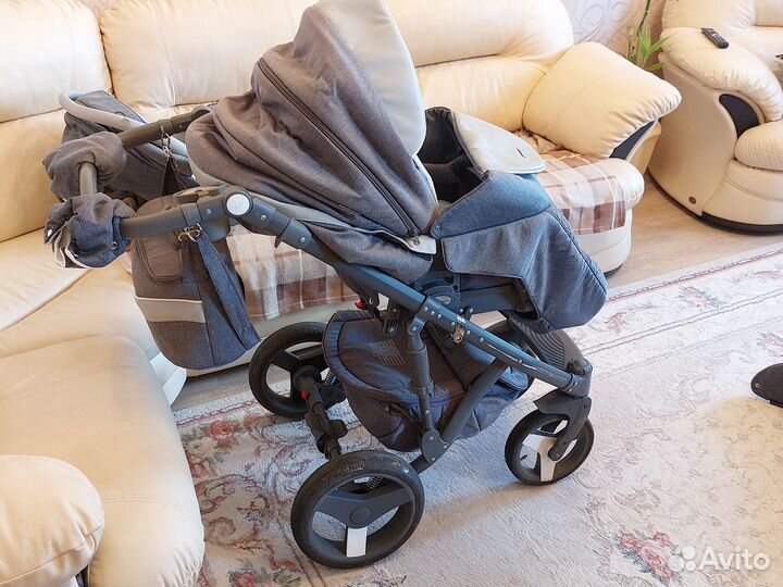 Детская коляска 3 в 1 Адамекс монте карбон