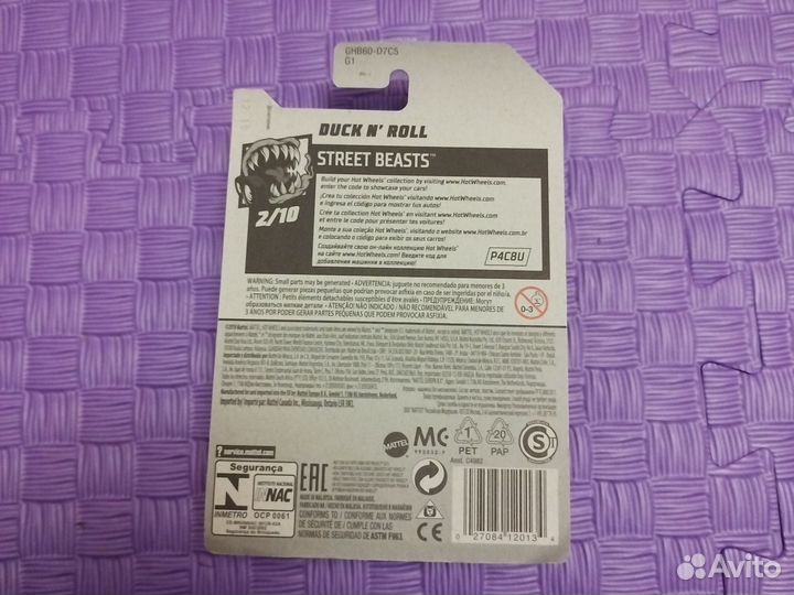 Машинка hotwheels duck N roll 2019