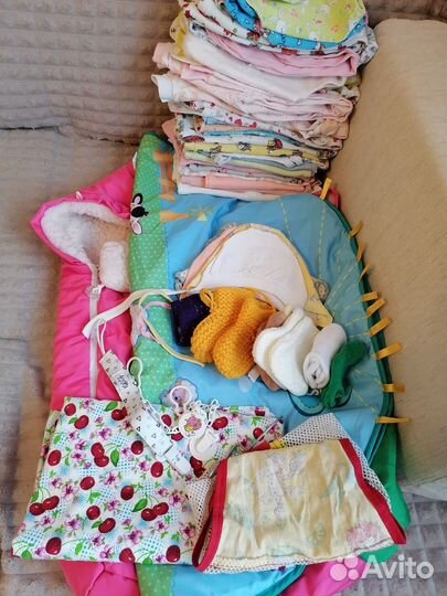 Пакет вещей на девочку от 0 до 6 мес (56-68 р-р)