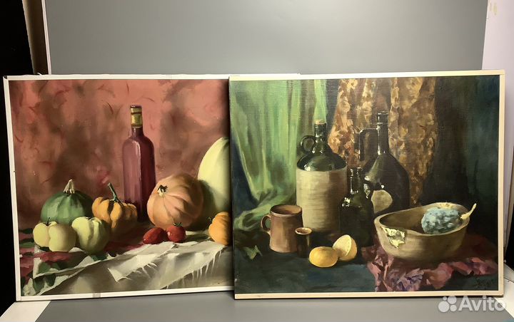 Картина натюрморт с тыквами холст масло