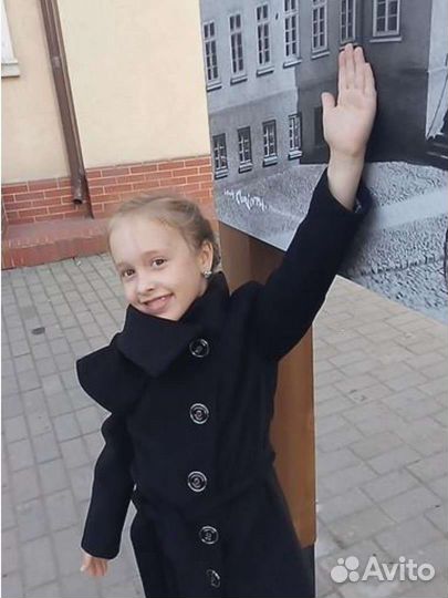Пальто для девочки, 128