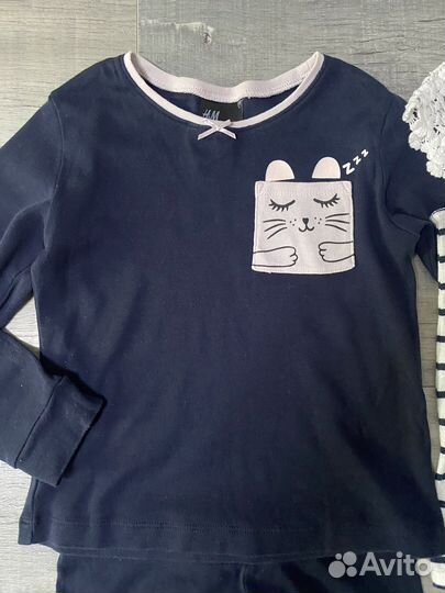 Пижама,футболка,шорты -H&M-110/116