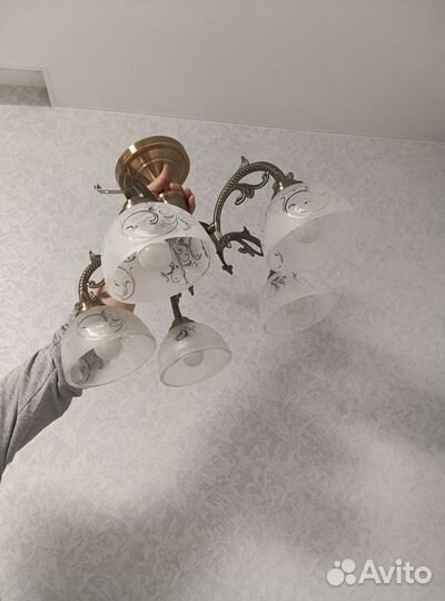 Люстра потолочная бронза бу
