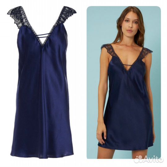 Шелковая ночная сорочка 46-48 simone perele